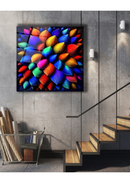 Rengarenk Desenler Cam Tablo fiyatları