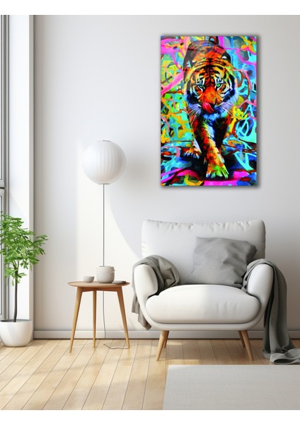 Rengarenk Kaplan Cam Tablo