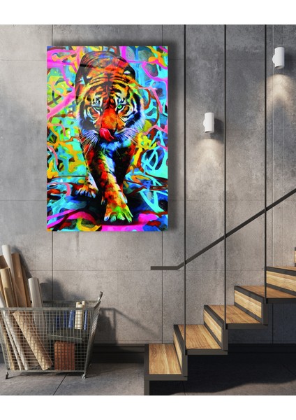 Rengarenk Kaplan Cam Tablo fırsatları