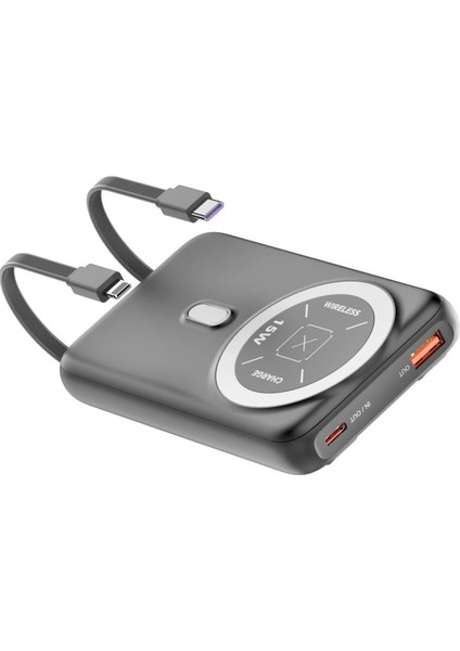 Joko J39 10.000 Mah 20W Pd Dahili Kablolu Magsafe Powerbank - Siyah