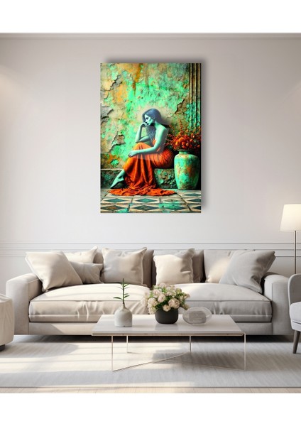 Pop Art Rengarenk Kadın Cam Tablo indirimleri