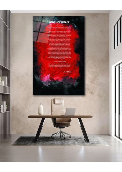 Gençliğe Hitabe Cam Tablo