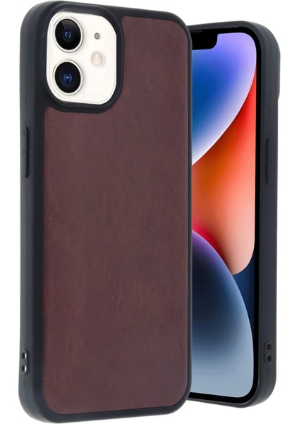 Iphone 11 Kılıf Aras Deri Kapak - Bordo