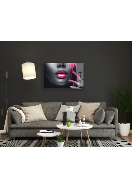 Rengarenk Geometrik Soyut Cam Tablo modelleri