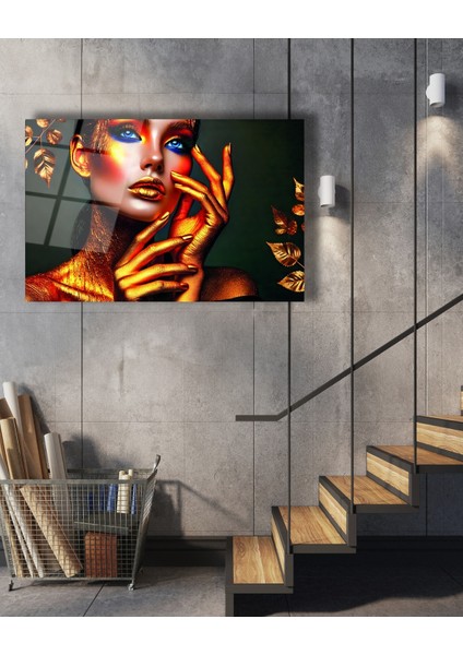 Rengarenk Geometrik Desen Cam Tablo indirimleri