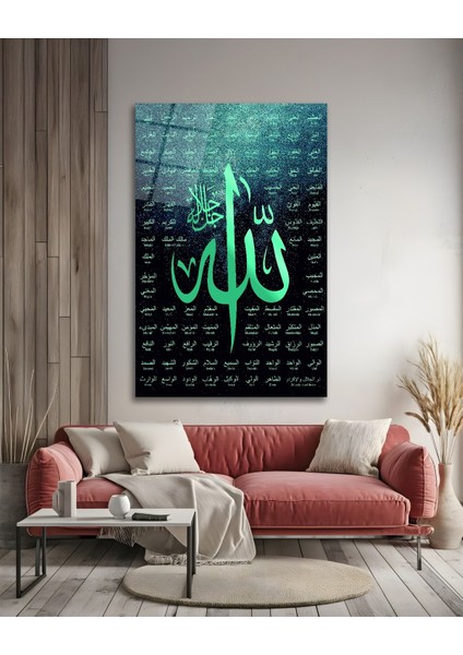 Esmaül Hüsna Allah'ın Isimleri Sıfatları Cam Tablo indirimleri