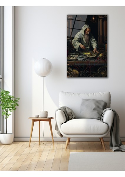 Eski Çağ Simyacı Cam Tablo