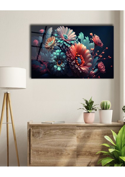 Rengarenk Kadın Nü Sanatı Cam Tablo indirimleri