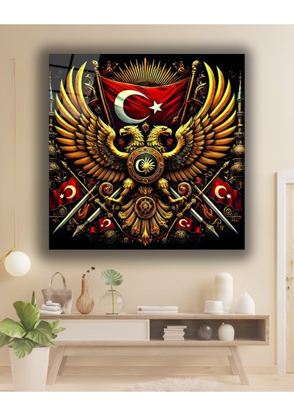 Atatürk ve Askerlerimiz Çanakkale Cephesi Cam Tablo fiyatları