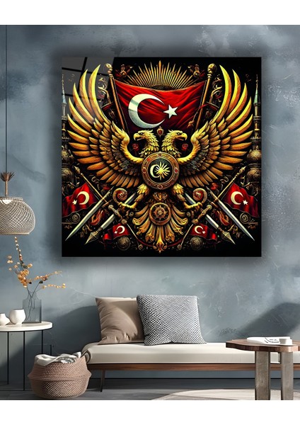 Atatürk ve Askerlerimiz Çanakkale Cephesi Cam Tablo fırsatları