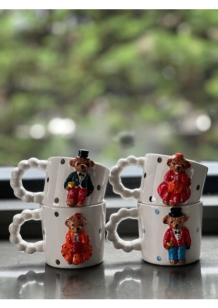 Boncuk Kulp Mr. Teddy 160ML Fincan Mug modelleri