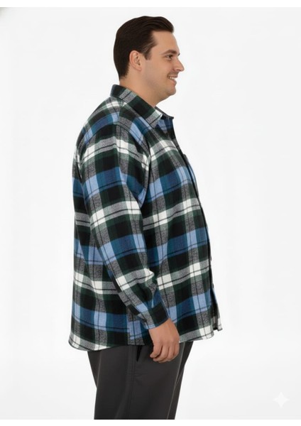 Büyük Beden Gömlek Tek Cep Oduncu 25394 Petrol-Yeşili fiyatları