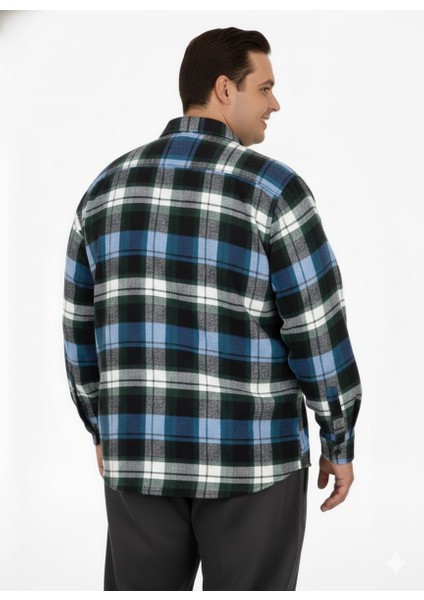 Büyük Beden Gömlek Tek Cep Oduncu 25394 Petrol-Yeşili fırsatları