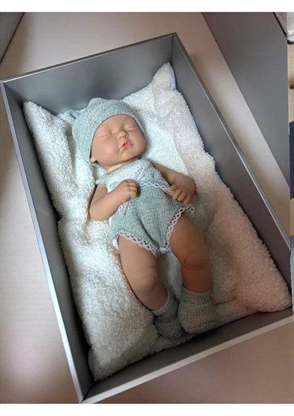 Peluş Battaniyeli Kıyafetli %100 Silikon Gerçek Yüzlü 30 cm Bebek Peluş Kıyafetli Gerçek Bebek indirimleri