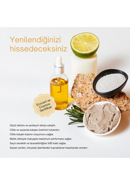 Kolajen Detoks Sarı Kil 100 gr - Saç ve Cilt Bakımı Için Kolajen Destekli Arındırıcı Maske fırsatları