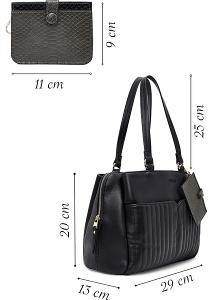 Kadın Siyah Uzun Askılı Omuz Çantası 25ABD251318 fiyatları