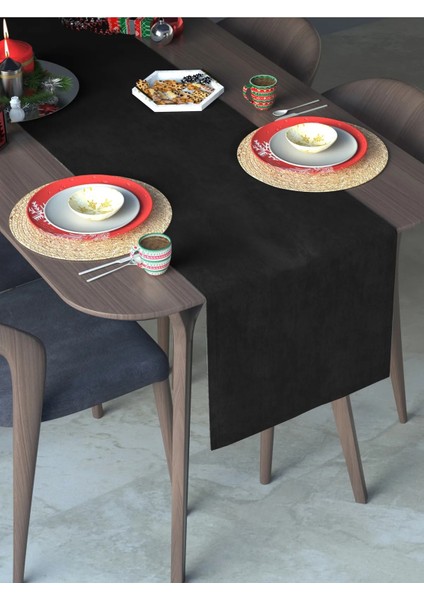 Kadife Dokulu Runner ( 40 cm x 140 cm )