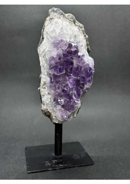 Brezilya Ametist Doğaltaş Siyah Demir Stantlı fırsatları