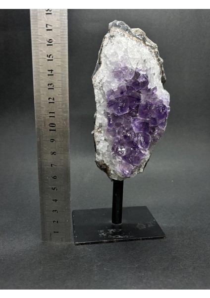 Brezilya Ametist Doğaltaş Siyah Demir Stantlı indirimleri