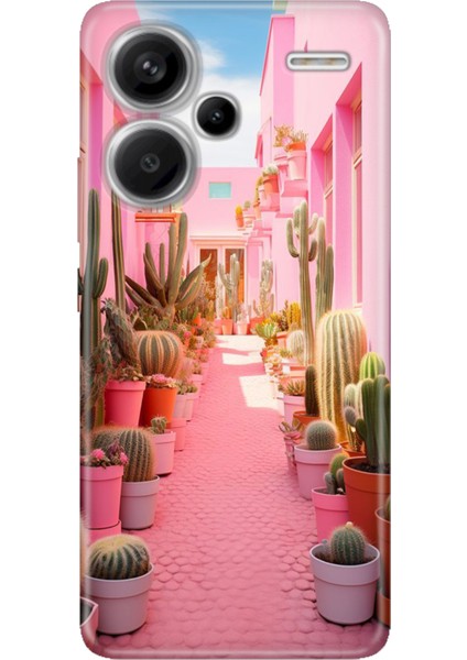 Xiaomi Redmi Note 13 Pro Plus 5g Kılıf Desenli Baskılı Tpu Rubber Kapak Kaktüs Adası