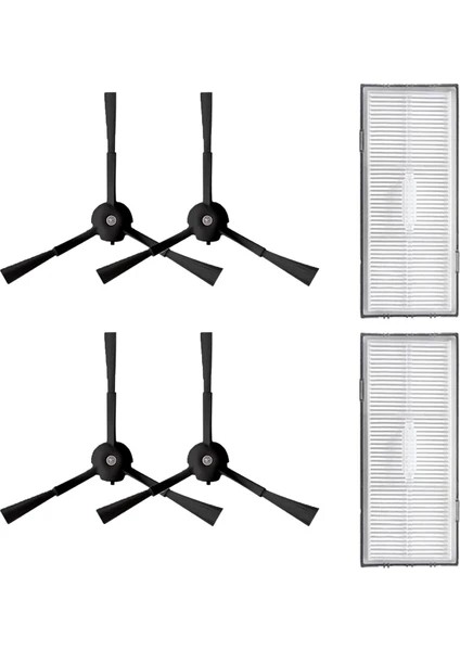 Roborock S8 , S8 Plus , S8 Pro Ultra Uyumlu Siyah 6 Parça Yedek Set
