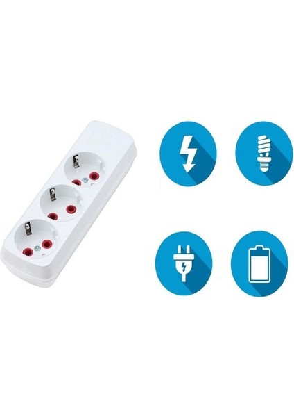 Topraklı 3lü Priz 10 Metre modelleri