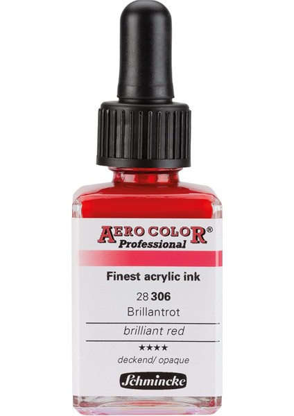 Aero Professional Akrilik Mürekkebi 28 ml 306 Brilliant Red