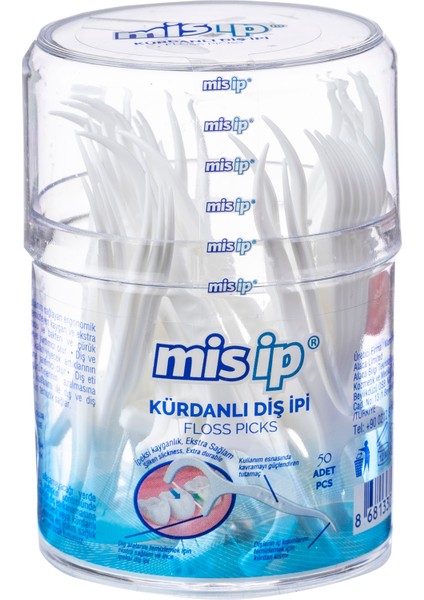 50'li Silindir Kutulu Kürdanlı Diş Ipi