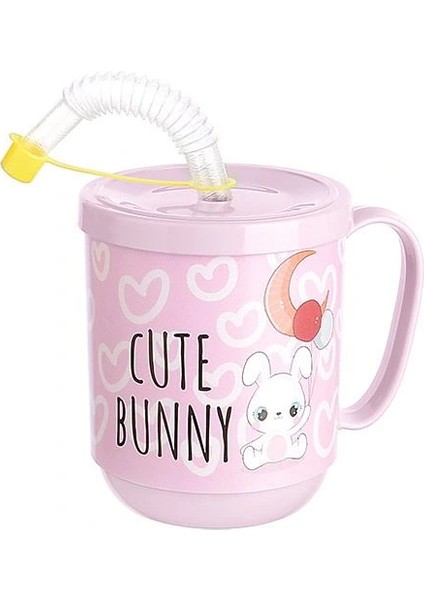 Funny Pipetli Çocuk Içecek Bardağı Desenli Bardak 350ML fırsatları