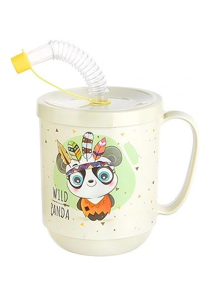 Funny Pipetli Çocuk Içecek Bardağı Desenli Bardak 350ML indirimleri