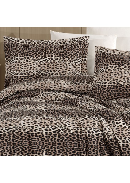 Tek Kişilik Leopar Desen Nevresim Takımı 160X220 | 2 Yastık Kılıfı | Lastikli Çarşaflı 100X200+30 fırsatları