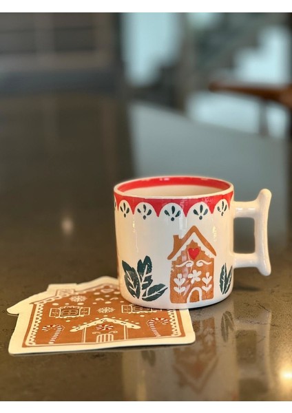 Büyük Boy 350ML Gingerbread Temalı Kupa