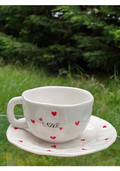 Şekilsiz 300ML Kalpli Love Yazılı Kupa fiyatları