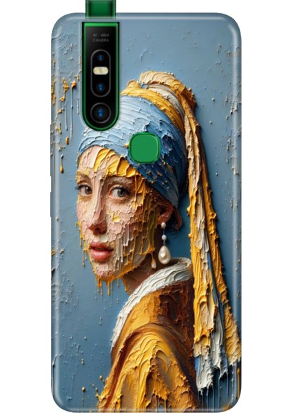 Infinix S5 Pro Kılıf Desenli Baskılı Tpu Rubber Kapak Inci Küpeli