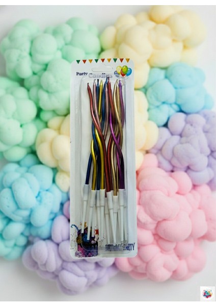 Dalgalı Mum Mix 12'li Paket 16 cm fiyatları