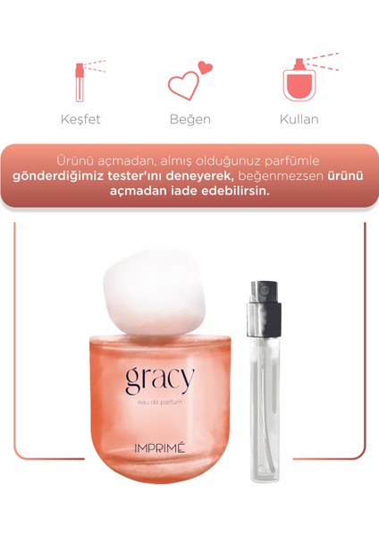 Gracy Edp Kadın Parfüm 50ML | Meyveli & Çiçeksi | Bergamot, Iris, Portakal Çiçeği, Pralin, Vanilya fiyatları