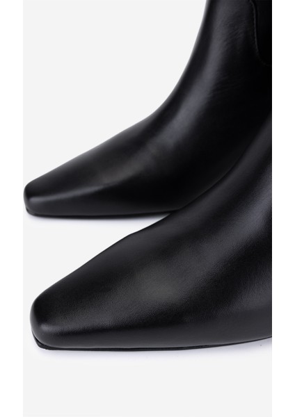 Kadın Hakiki Deri Siyah Topuklu Çizme 594 5840 Bn Czm SK25-26 Sıyah Dr modelleri