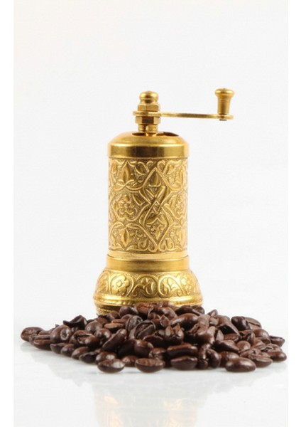 Osmanlı Motifli Kahve ve Baharat Değirmeni Sarı