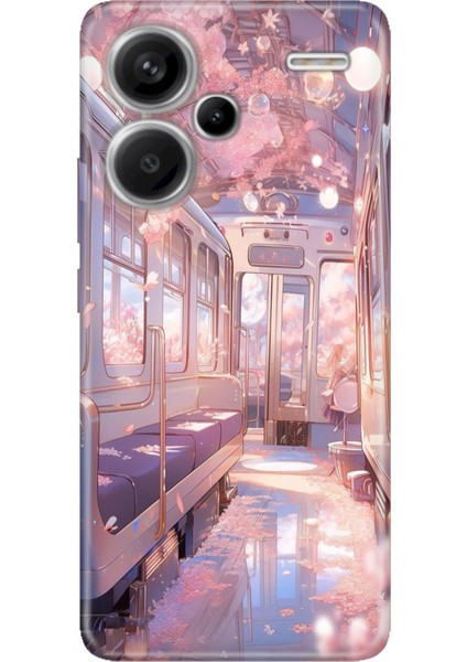 Xiaomi Redmi Note 13 Pro Plus 5g Kılıf Desenli Baskılı Tpu Rubber Kapak Romantik Tren