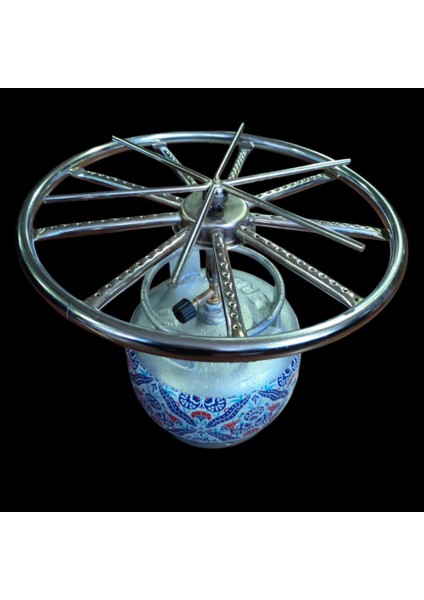 Tüp Üstü Künefe Su Böreği Kadayıf Balık Pişirici Çap 37 cm Dönerli Piknik Tüpüne Geçmeli