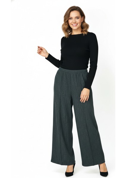 Kadın Pantolon Cepli Battal Beden Kalın Kışlık Şardonlu Pamuk Dokulu Beli Lastikli