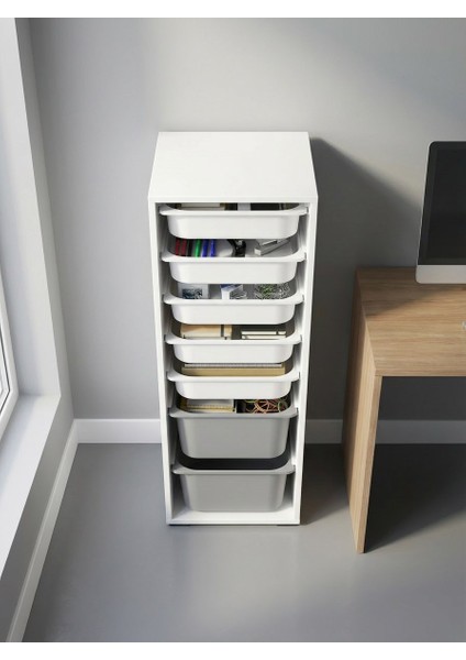 Zola 7 Sepetli Çok Amaçlı Ofis Dolabı Gri-Beyaz fiyatları