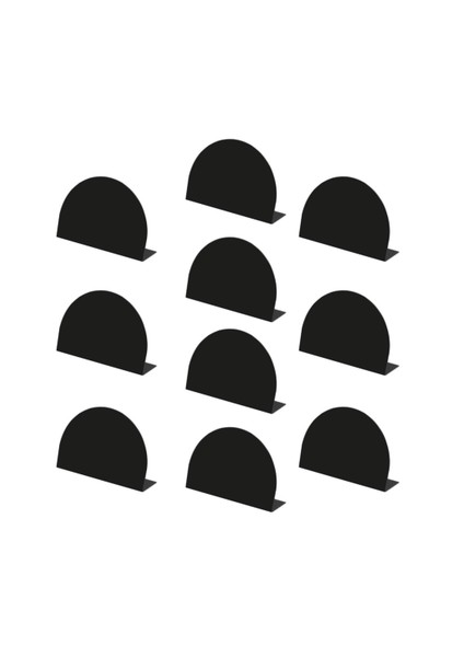 Pvc Mini Yarım Daire Tasarımlı Stand 6,5x8 cm , Pastane.fırın,büfe,parti Masa Standı