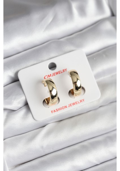 14K Renk Kaplama Halka cm Kadın Küpe