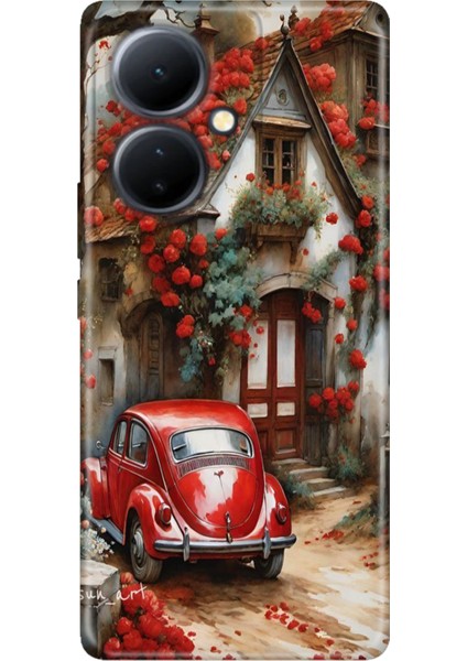 Vivo V29 Lite 5g Kılıf Desenli Baskılı Tpu Rubber Kapak Aşk Yuvası