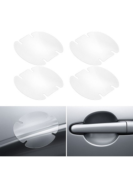 Araba Kapı Kolu Çizik Koruma Filmi – Şeffaf 4’lü Set (Universal Uyumlu)