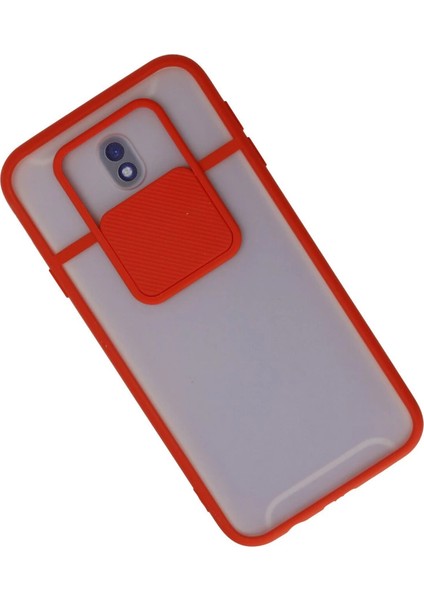 Samsung Galaxy J7 Pro / J730 Kılıf Palm Buzlu Kamera Sürgülü Silikon - Kırmızı fiyatları