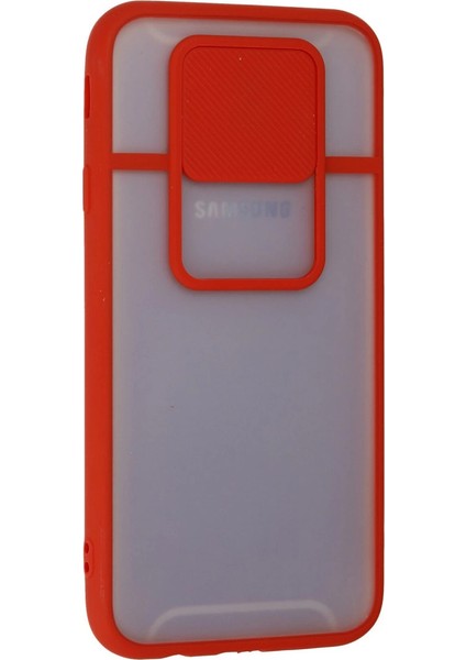 Samsung Galaxy J7 Pro / J730 Kılıf Palm Buzlu Kamera Sürgülü Silikon - Kırmızı modelleri