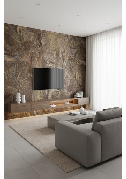 Ithal 16M2 Duvar Kağıdı 3boyutlu Mermer Desen Simli Silinebilir fiyatları