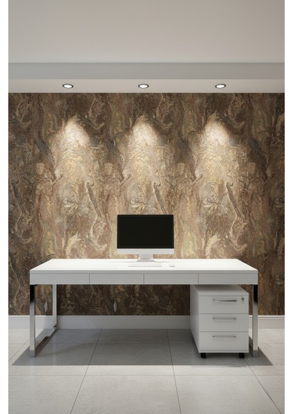 Ithal 16M2 Duvar Kağıdı 3boyutlu Mermer Desen Simli Silinebilir modelleri